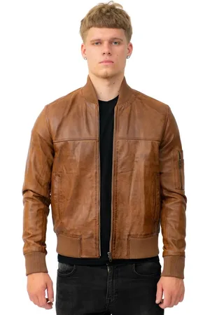Infinity Heren retro MA-1 lederen bomberjack-Arlington