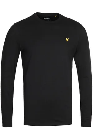 Lyle & Scott Gitzwart T-shirt met lange mouwen