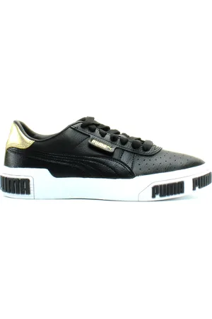 PUMA Cali Bold Metallic Goud Leren Veterschoenen Dames 371207 02