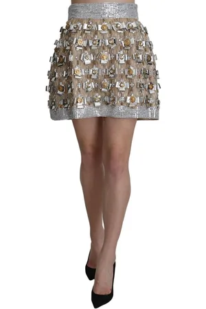 Dolce & Gabbana Verfraaide Minirok Met Hoge Taille