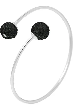 Diadema Armband u en mij Crystal Preciosa Black Semi Rigid Silver 925