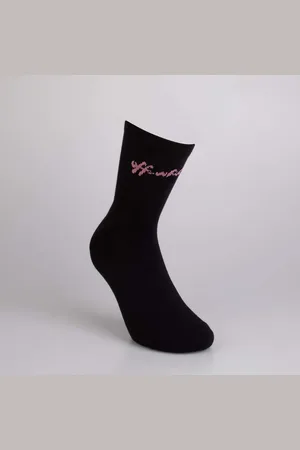 OFF-WHITE Off White Script Logo Lage Damessokken in roze