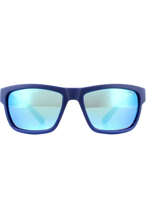 Polaroid Sport Wrap Heren blauwe blauwe spiegel gepolariseerde zonnebril