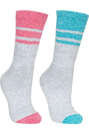 Trespass Dames/dames Hadley Wandelschoenen Sokken (2 paren) (Marl/Frambozen Marl)