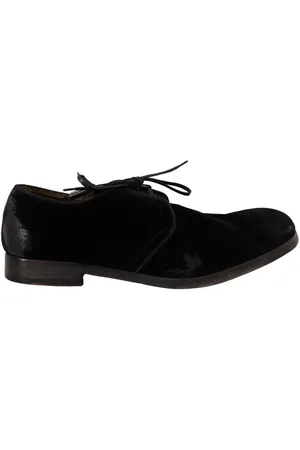 Dolce & Gabbana Fluwelen Derbyschoenen Met Veters