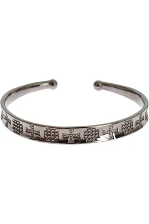 Nialaya Sterling Zilveren Bangle Armband Met Cool Tough Look