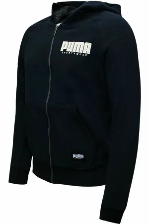PUMA Graphic Logo Long Sleee Zip Up Heren Hooded Track Jacket 580972 51