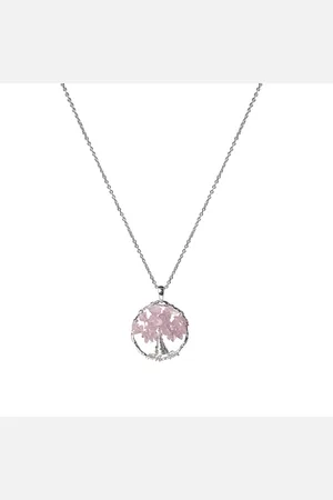 Luxenter Luxeketting, budleia van metaallegering en gerhodineerde rozenkwarts