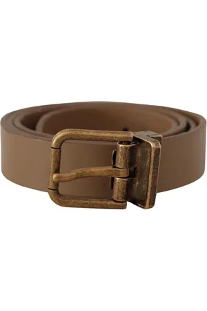 Dolce & Gabbana Messing Gesp Klassieke Lederen Riem