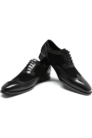 Allthemen Herenschoen met klassieke sierstiksels Zakelijke schoenen Glad leer Lage schoenen