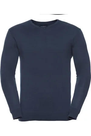 Russell Athletic Russell Collectie Heren V-Hals Gebreide Trui (Franse marine)