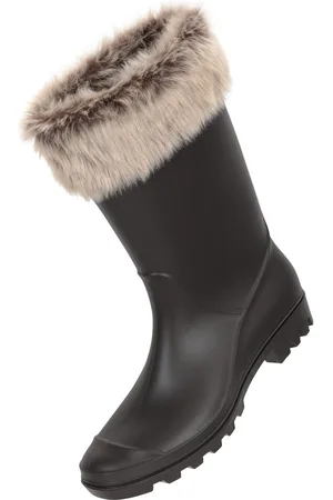Mountain Warehouse Dames/Dames Faux Fur Gevoerde Wellington Laarzen (Beige)