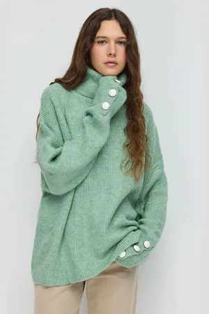 No Matter What Apparel Bosphorus Knit Trui met Knoopdetail
