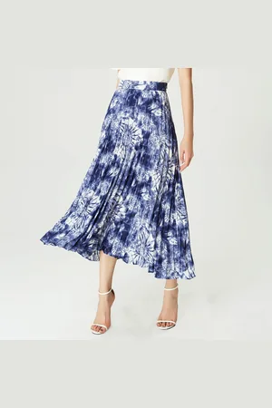 S.J. Plooien rok met tie-dye print
