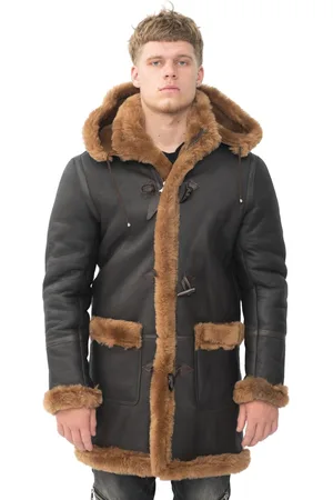 Infinity Heren winter schapenvacht capuchon duffelcoat-Helsinki