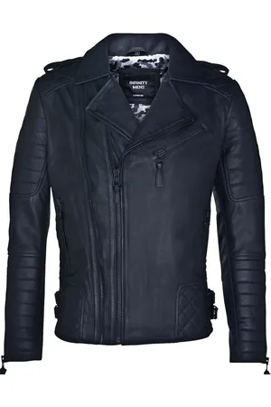 Infinity Leren Biker gewatteerde Brando motorjas