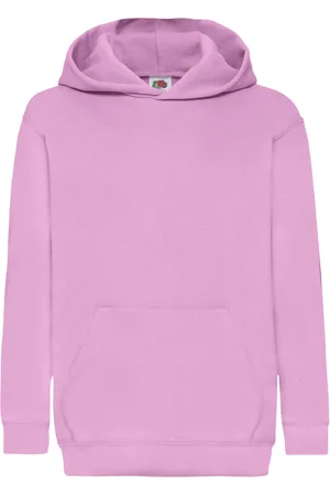 Fruit Of The Loom Kinder Unisex Sweatshirt Met Capuchon / Hoodie (Licht Rose)