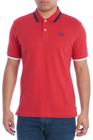 La Martina YMP006-PK001 Heren Slim Fit Poloshirt met korte mouwen