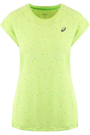 Asics Logo Dames Lichtgroen T-Shirt