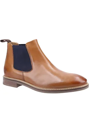 Hush Puppies Heren Blake Leren Chelsea Laarzen (Tan)