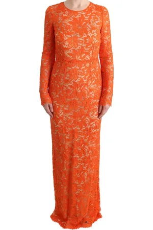 Dolce & Gabbana Lange Jurk Met Bloemenschede