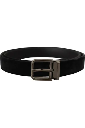 Dolce & Gabbana Fluwelen Logo Gesp Riem