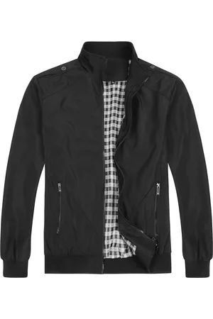 Allthemen Heren Bomberjack met opstaande kraag, overgangsjack voor de herfst, casual sportjack