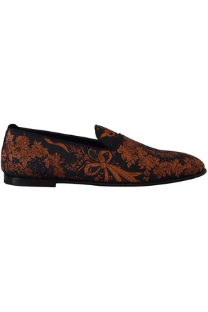 Dolce & Gabbana Prachtige Roest Bloemen Loafers