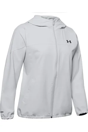 Under Armour Womens Woven Branded Full Zip Hoodie 1351794 014