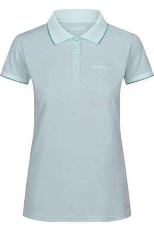 Regatta Dames/dames Remex II Polo Hals T-Shirt (Gebleekt Aqua)