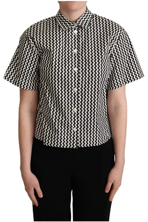 Dolce & Gabbana Katoenen Topshirt Met Zigzagkraag