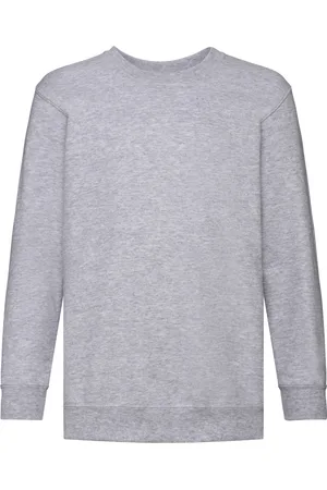 Fruit Of The Loom Childrens Unisex Set In Sleeve Sweatshirt (Heather )