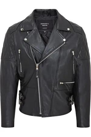 Infinity Heren koeienhuid lederen Brando bikerjack - Garland