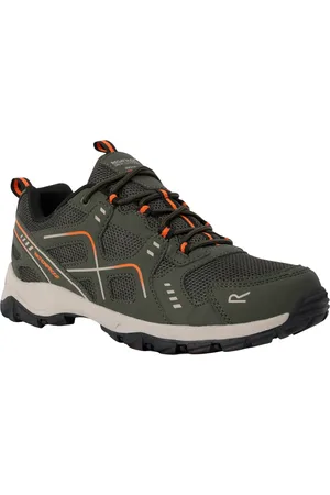 Regatta Heren Vendeavour Waterdichte Wandelschoenen (Donker Khaki/Blaze Oranje)
