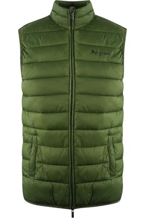 Aquascutum London Logo Army Green Lightweight Gilet Jacket