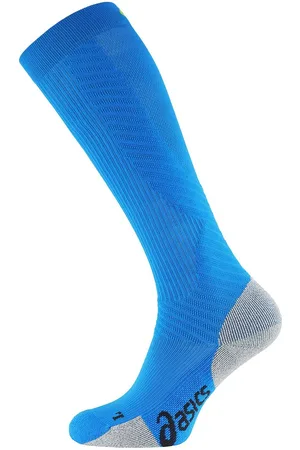 Asics Logo Compression Support Medium Heren Blauwe Sokken