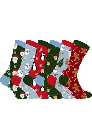 Sock Snob Nieuwe kerstsokken voor kinderen met leuke patronen - 6 Pack