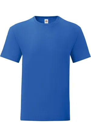 Fruit Of The Loom Iconisch T-shirt voor heren (set van 5) (Koningsblauw)