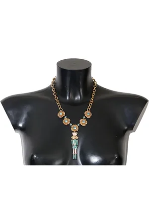 Dolce & Gabbana Handbeschilderde Crystal Floral ketting