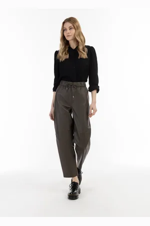 Dreimaster Vintage Leren Broek