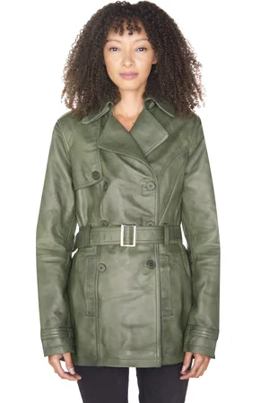 Infinity Trenchcoat van nappaleer voor dames-Mosul