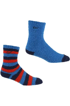 Regatta Set kindersokken/Kids Cosy Boot Socks (Set van 2) (Blauw/Zwaar/Rood)