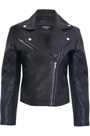 Infinity Dames leren retro bikerjack-Madeley