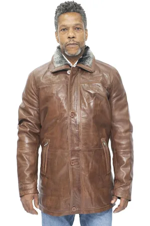 Infinity Heren lederen trenchcoat-Aleppo