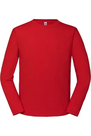Fruit Of The Loom Heren Iconic Premium T-shirt met lange mouwen