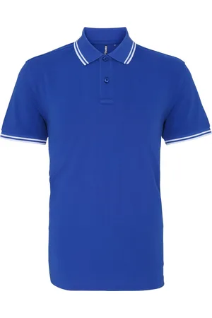 Asquith Heren Klassiek Fit getipt Poloshirt (Koninklijk / Wit)