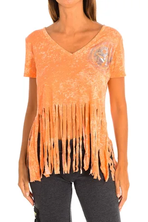 Zumba Fitness Dames sport T-shirt met korte mouwen en V-hals Z1T00401