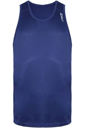 2XU BSR Active Singlet Heren Marine Blauw Top