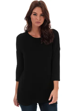 ONLY Glamour zwarte trui met driekwartmouwen voor dames