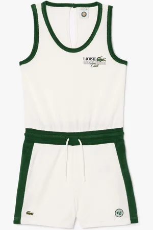 Lacoste Dames Roland-Garros Editie Badstof Playsuit in